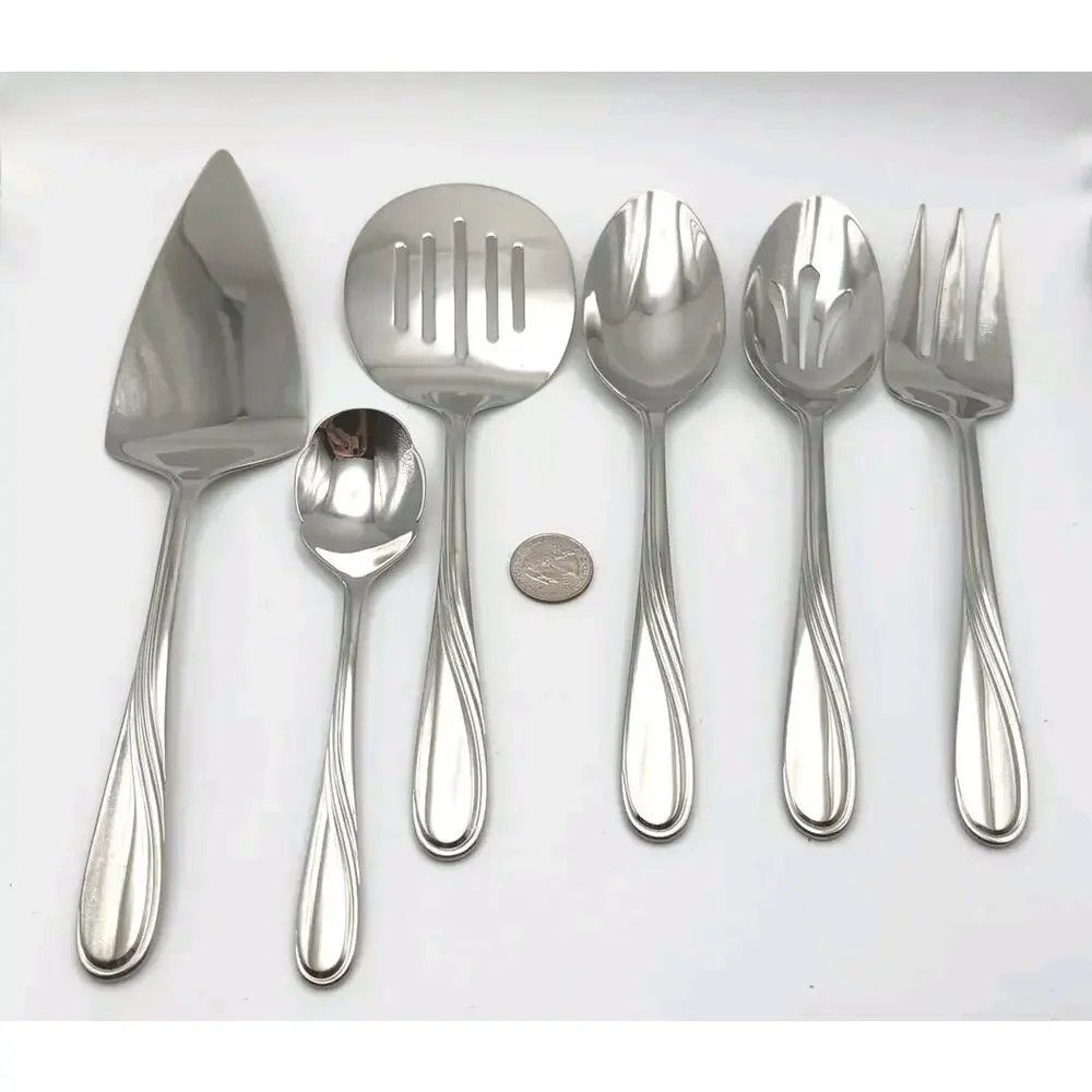 Lenox Summerville 6 Piece Serving Hostess Set 18/10 Stainless Flatware Vietnam
